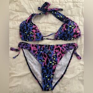 Women’s Colorful Leopard Print Bikini Set